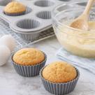 Forma Silicone Para Cup Cake 7,5x4,3x3 Cm (kit Com 6 Pçs) COR:CINZA