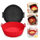 Forma Silicone Reutilizável Air Fryer Microondas c/ alça