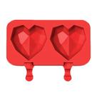 Forma Silicone Sorvete Coração Lapidado Doces Sobremesa Decoração