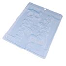 Forma Simples Topo Bolo Parabéns BWB C/10 Un Molde p/ Chocolate Decorativo e Festas