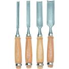 Formão Kit 4 Peças - 6, 12, 18 e 24mm Fertak
