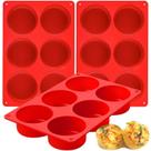 Formas de Silicone para Ovos 3 Unidades Dootafy 7,5 cm Vermelho