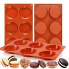 Formas de silicone para ovos/forminhas para muffins, antiaderentes de 6 cavidades