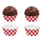 Forminha N5 Xadrez 100un Brigadeiro Doce Festa Junina Arraia