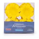 Forminha Para Doces Margarida Amarelo com 40 unidades