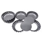 Forminha para Torta de Maçã com Fundo Falso em Alumínio 7,5 cm com 12 Peças Doupan