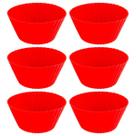 Forminhas cupcake silicone com 6pcs Reutilizável Vermelha 70ml