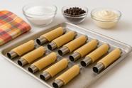 Forminhas para cannoli em alumínio - pacote com 12