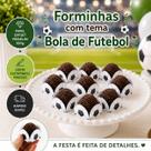 Forminhas para Doces Personalizadas no Tema Bola de Futebol 4 Pétalas para Doces de Festa Infantil Forminhas para Doces Personalizadas no Tema Bola de Futebol 4 Pétalas para Doces de Festa Infantil