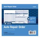 Formulários de pedido de reparo de automóveis Adams GT3870 22x19 cm, 3 peças, pacote com 50