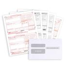 Formulários W2 2024 Formulários fiscais de 6 partes, kit de 50 funcionários e envelopes