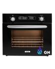 Forno À Gás Natural de Embutir Stelar Due 55 Litros Preto GN
