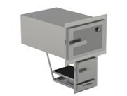 Forno a lenha em aço inox com porta de vidro para embutir na alvenaria TF000592-4