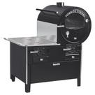 Forno acoplado prime preto com caixa chapa aluminio na direita n1 Forno acoplado prime preto com caixa chapa aluminio na direita n1
