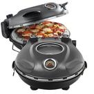 Forno de pizza elétrico completo Italiano para cozinhar em casa com a família Grafite 220V para assar pães e tortas com prato de cerâmica e Duplo controle de Temperatura superior e inferior 430C