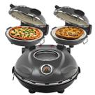 Forno de Pizza Labravia Caseiro Pedra Ceramica Grafite 220V