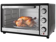 Forno Elétrico de Bancada Mondial Multifuncional 36L Preto e Prata 52L Grand Family II FRN-52-B