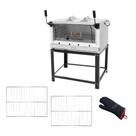 Forno Gás Industrial Infra Refratária Roma Inox 90 Firiv90 + 2 Grades Extra + Luva Térmica - Venâncio