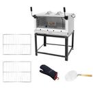 Forno Gás Industrial Infra Roma Inox 90 Firiv90 + 2 Grades Extra + Luva Térmica + pá Pizza - Venâncio