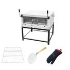 Forno Gás Industrial Pedra Roma Inox Firi110 + 1 Grade Extra + Luva Térmica + pá Pizza - Venâncio