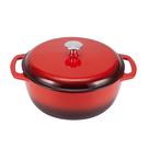 Forno holandês Amazon Basics Ferro fundido esmaltado 4,3 L vermelho