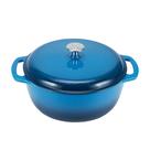 Forno holandês Amazon Basics Ferro fundido esmaltado 6L azul