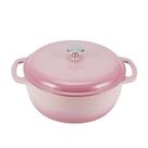 Forno holandês Amazon Basics Ferro fundido esmaltado 6L rosa claro