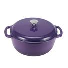 Forno holandês Amazon Basics Ferro fundido esmaltado 6L roxo