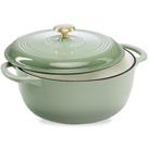 Forno Holandês Best Choice Products 7,5L - Esmalte de Ferro Fundido Verde