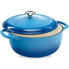 Forno holandês Best Choice Products, esmalte 6L, ferro fundido, azul