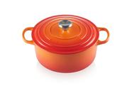 Forno holandês Le Creuset Esmaltado Ferro Fundido Signature 5.5L Flame Forno holandês Le Creuset Esmaltado Ferro Fundido Signature 5.5L Flame