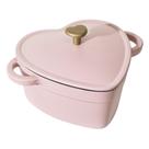 Forno holandês Tumlink Beautiful 2L Cast Iron Heart Pink Champagne Forno holandês Tumlink Beautiful 2L Cast Iron Heart Pink Champagne