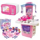 Forno Microondas De Brinquedo + Meu Jantarzinho Big Cozinha