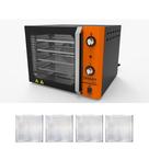 Forno Turbo Convec. Preto E Laranja Fcsb4e 220v + 4 Assadeiras - Venâncio 220v