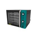 Forno Turbo Convector Elétrico Smart Basic 4 Esteiras Preto e Painel Turquesa FCSB4E - Venâncio 220V