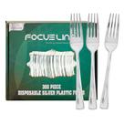 Forquilhas de plástico descartáveis FOCUSLINE Silver 300 Pack Forquilhas de plástico descartáveis FOCUSLINE Silver 300 Pack