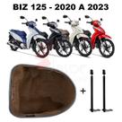 Forração Honda Biz 20 21 Baú Forro Interno Marrom + 2 Antena