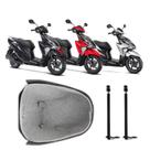 Forração Honda Elite 125 Baú Forro Cinza + 2 Antenas