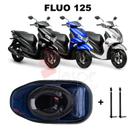 Forração Yamaha Fluo 125 Baú Forro Premium Azul + 2 Antena