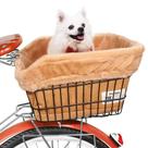 Forro de cesta de bicicleta para cães ANZOME Warm Soft para pequenos animais de estimação, marrom