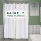 Forro de cortina de chuveiro AmazerBath 36 x 72 cm, plástico PEVA, pacote com 2 Forro de cortina de chuveiro AmazerBath 36 x 72 cm, plástico PEVA, pacote com 2