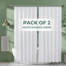 Forro de cortina de chuveiro AmazerBath 72 x 200 cm, plástico PEVA, pacote com 2