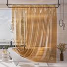 Forro de cortina de chuveiro AmazerBath EVA Clear Laranja-Marrom 180x180cm