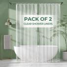 Forro de cortina de chuveiro AmazerBath Extra Long 180x240cm, pacote com 2 Forro de cortina de chuveiro AmazerBath Extra Long 180x240cm, pacote com 2