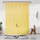Forro de cortina de chuveiro Barossa Design Clear Yellow PEVA