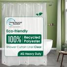 Forro de cortina de chuveiro BH Bowery Home Poliéster reciclado