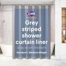 Forro de cortina de chuveiro CLOROX Premium Striped Waterproof