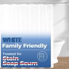 Forro de cortina de chuveiro downluxe Waterproof EVA 180x180cm branco Forro de cortina de chuveiro downluxe Waterproof EVA 180x180cm branco