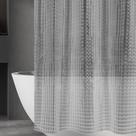 Forro de cortina de chuveiro Eazzier Bath 3D Crystal Grey 180x180cm