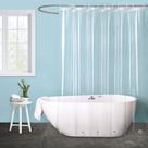 Forro de cortina de chuveiro EurCross Waterproof PEVA Clear 180x180cm